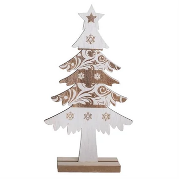 Fa fenyőfa natúr cirádás 12x22cm  459159