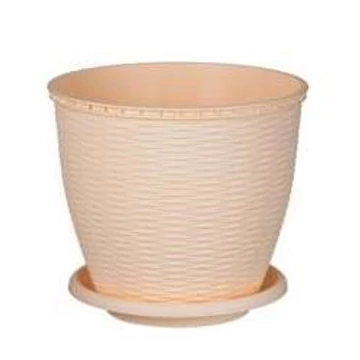 Cserép+alátét rattan 9L krém