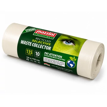 Szelektív hulladék gyűjtőzsák 70x110cm 10db/tek. 135L  MN38