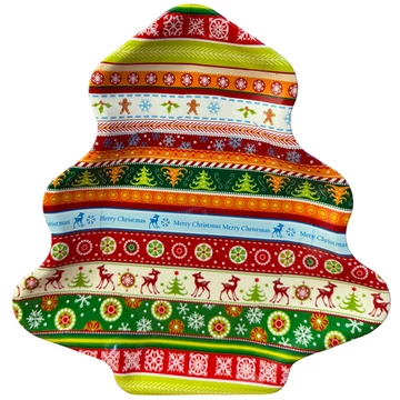 Karácsonyi tálca karácsonyfa alakú