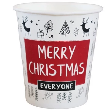Papírpohár 250ml karácsonyi 100db/cs  10000273