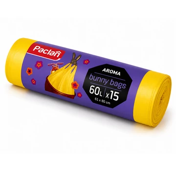 Paclan illatos szemeteszsák 60L 15db/roll