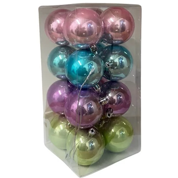 Gömb dobozban műanyag 6cm pasztell  DD69679