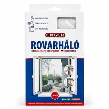 Rovarháló fehér 150x150cm tépőzárral