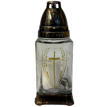 Antik fedeles üvegmécses  V751