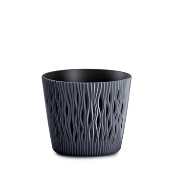 Virágcserép 260 sandy round antracit  DSR260-S433