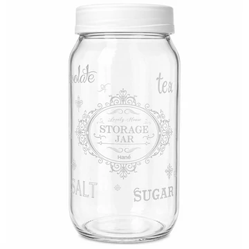 Retro üveg fűszertartó 1000ml fehér  424553