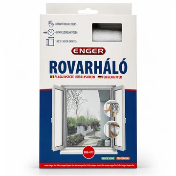 Rovarháló fehér 130x130cm tépőzárral
