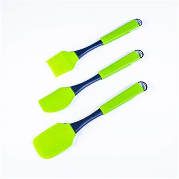 Szilikon 3db-os szett sütőecset+spatulák zöld  392206