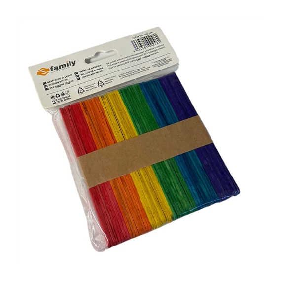 Jégkrém pálcika színes 50db-os 11,4cm  CN8893
