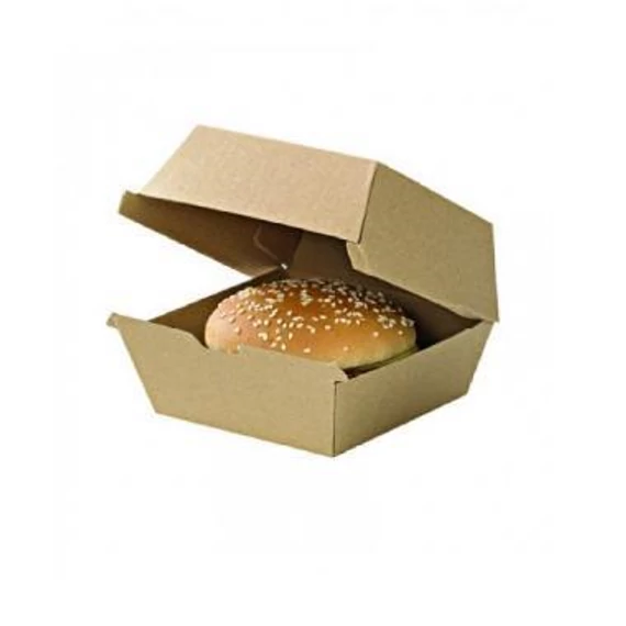 Hamburger doboz barna  145x130    20200061