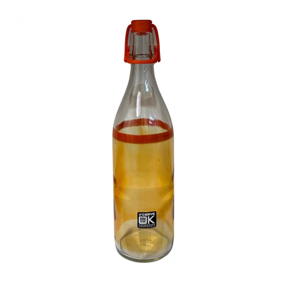 Palack üveg színes záróval 1L  210359