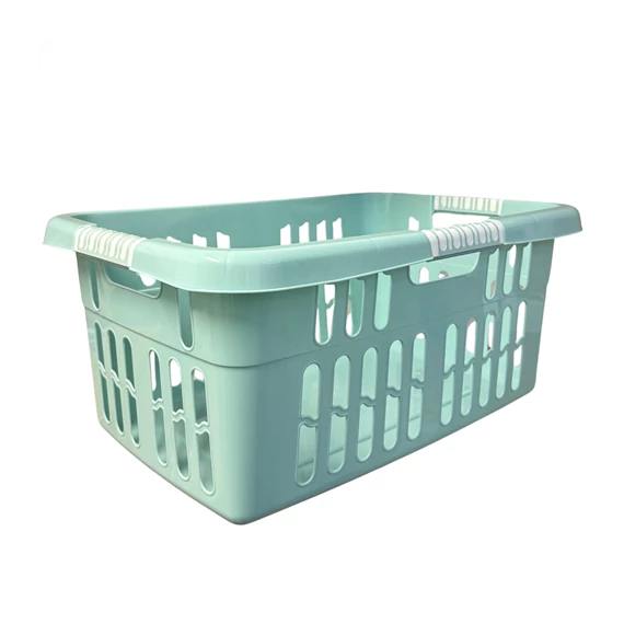 Ruhsáskosár luxus 3 fogantyúval zöldeskék  80116