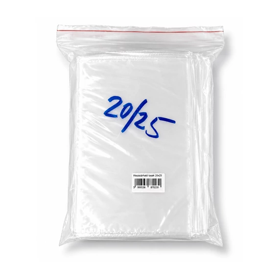 Visszazárható tasak 20x25cm 100db/cs