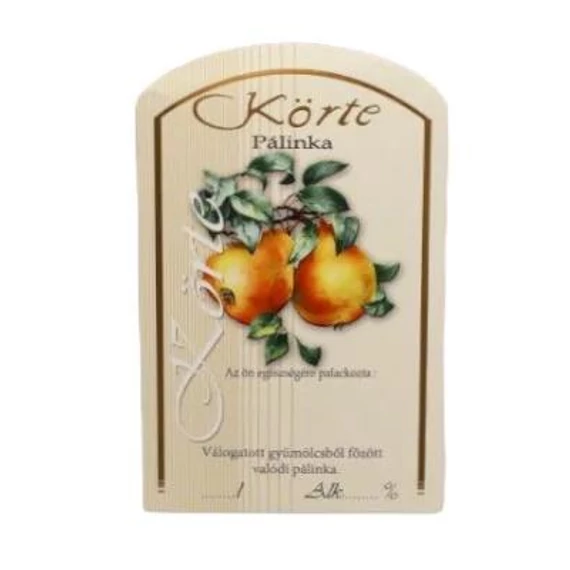 Pálinkás címke körte 10db/cs