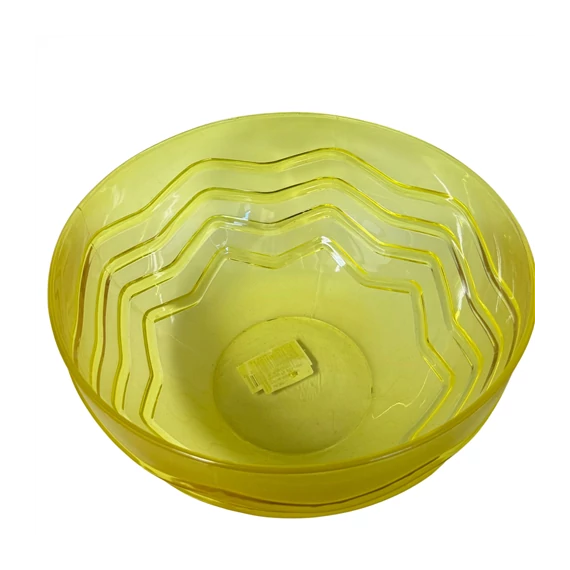 Tál hullámos 2,5L sárga  356