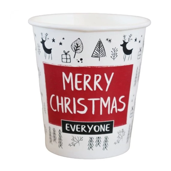 Papírpohár 300ml karácsonyi 50db/cs  10000274