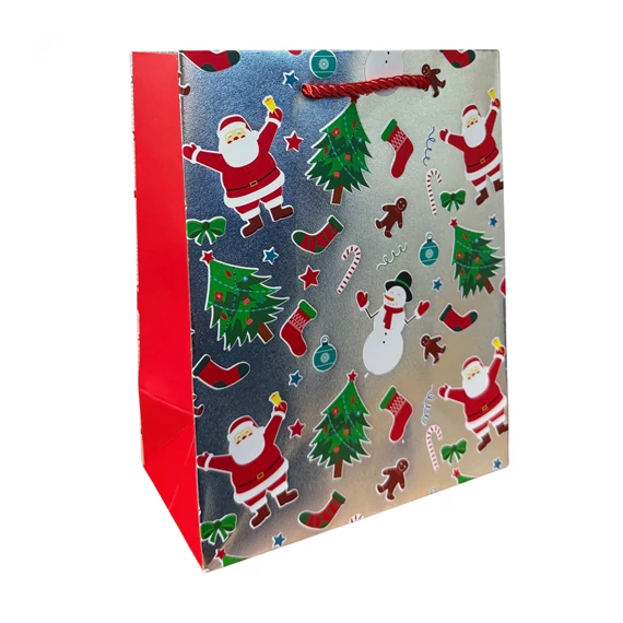 Papír ajándéktáska karácsonyi 18x10x23cm