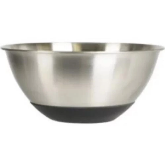 Keverőtál króm szilikon aljjal  1200ml  18x8cm  610364