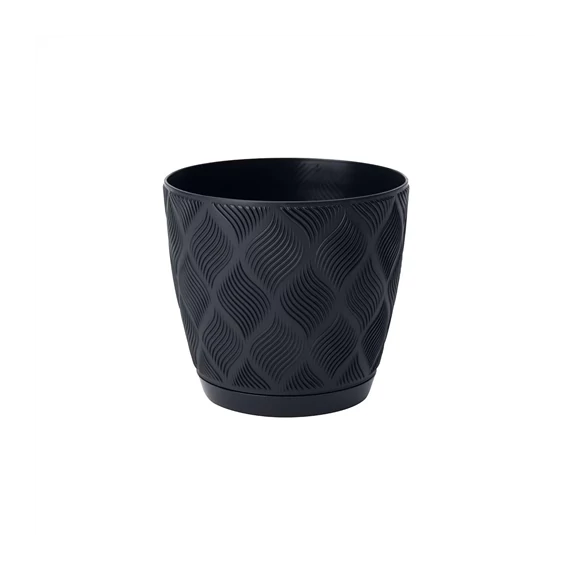 Virágcserép 19cm antracit flow petit  FP-5025-014
