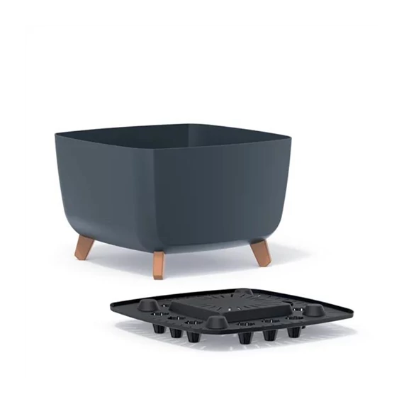 Virágcserép 400 gracia square antracit   DGQL400-S433