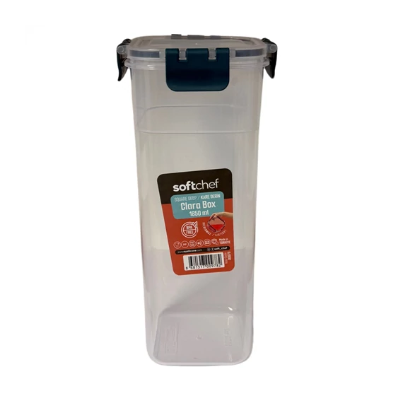 Tároló doboz csatos 1850ml műanyag clara  100131