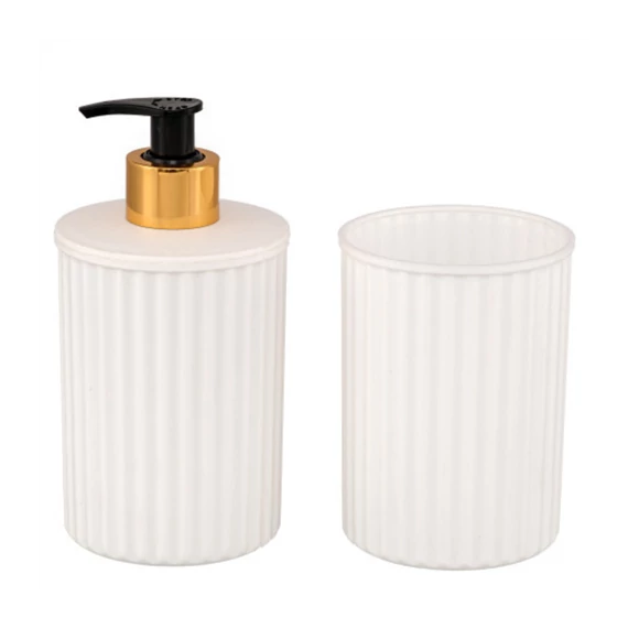 Fürdőszoba szett szappanadagoló+fogkefetartó  4060193