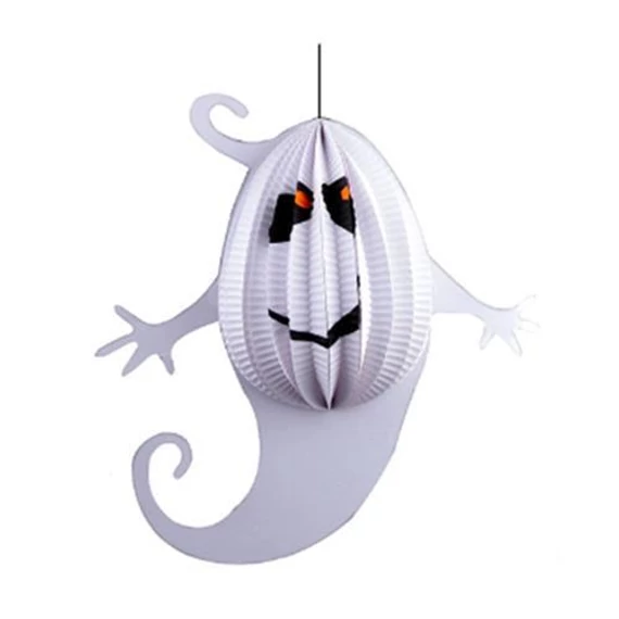 Papír lampion szellem fehér  QP2672