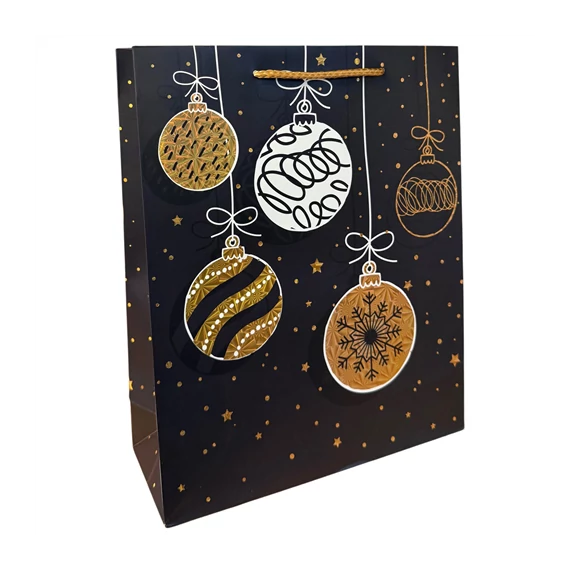 Dísztasak karácsonyi fekete  HKS-6038