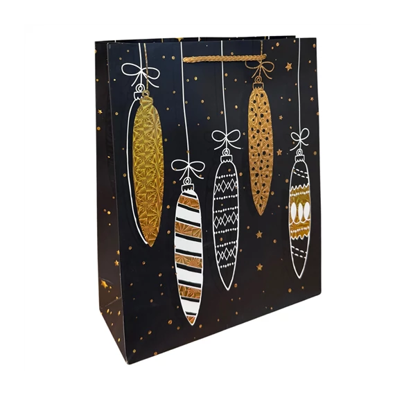 Dísztasak karácsonyi fekete  HKS-6038