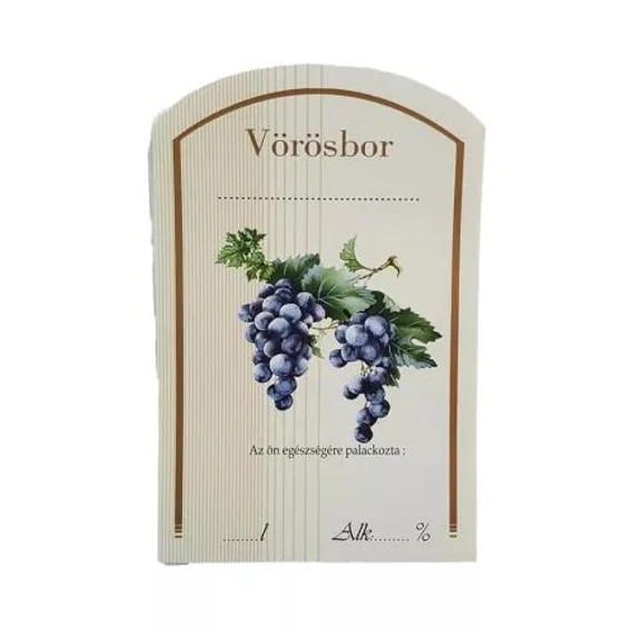 Boros címke vörösbor 10db/cs  N950