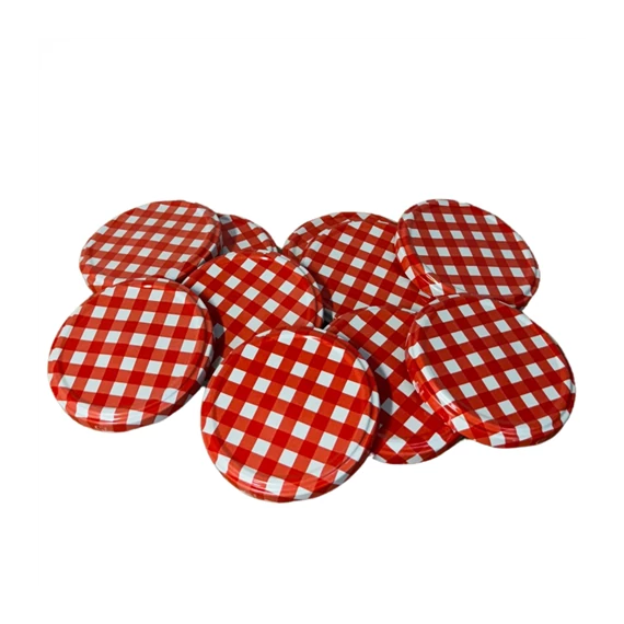Befőttes tető kockás 10db 82mm
