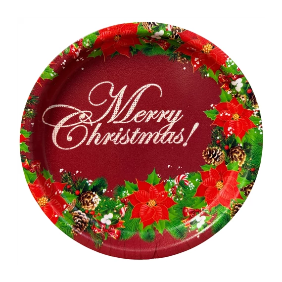 Karácsonyi műanyag tálca