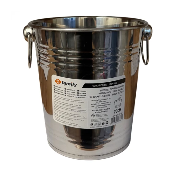 Jégvödör füles fém 20cm  CN80861