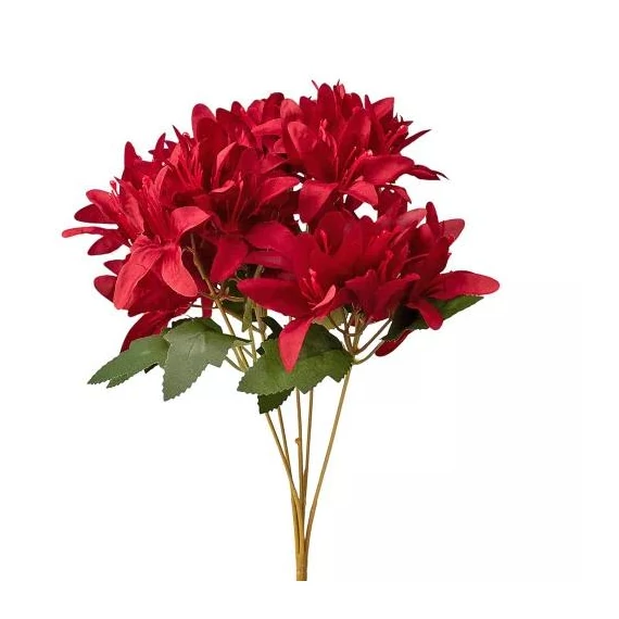 Selyemvirág csokor, 5 ágú, 29cm magas - Bordó  LD012-04