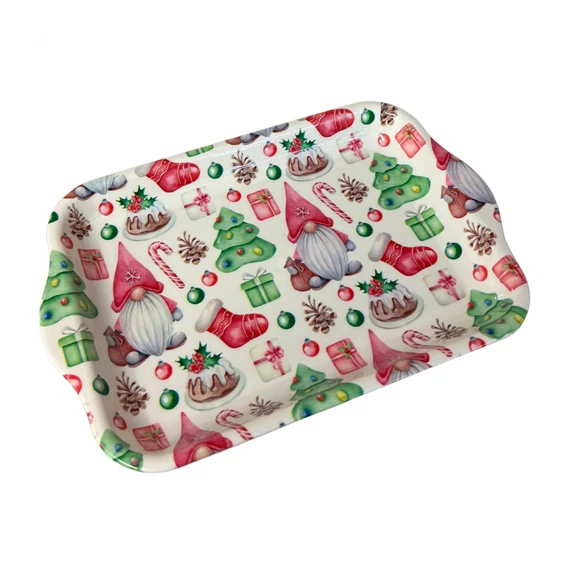 Karácsonyi műanyag tálca