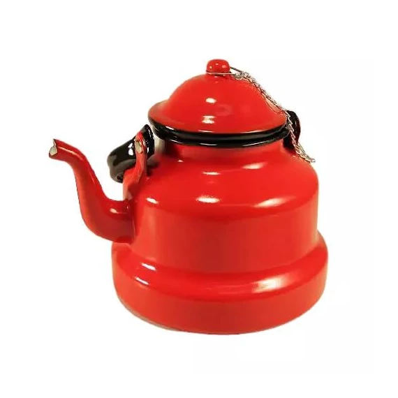 Teáskanna zománc piros 1,5L-es    BR23