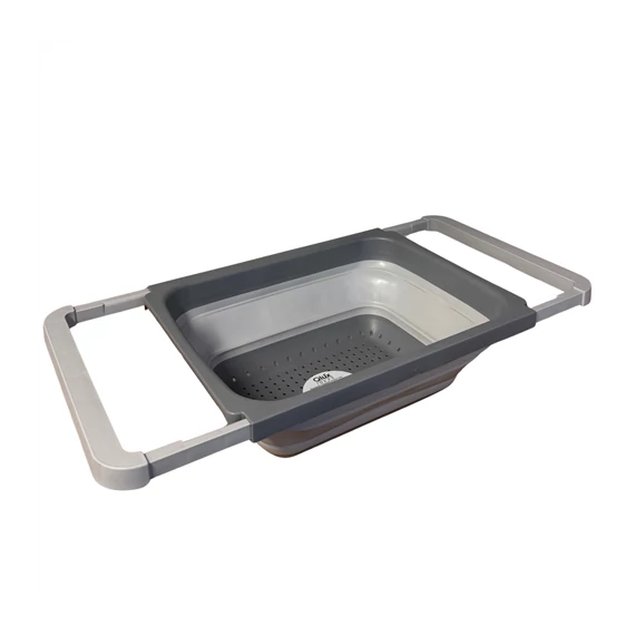 Összecsukható szilikon szűrő mosogatóba szürke  88014