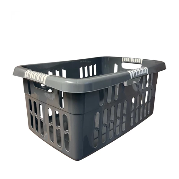 Ruháskosár luxus 3 fogantyúval sötét szürke  80117