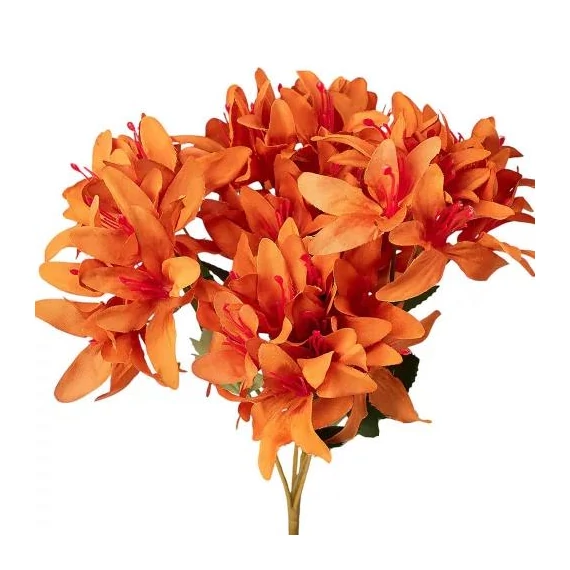Selyemvirág csokor, 5 ágú, 29cm magas - Narancssárga   LD012-02
