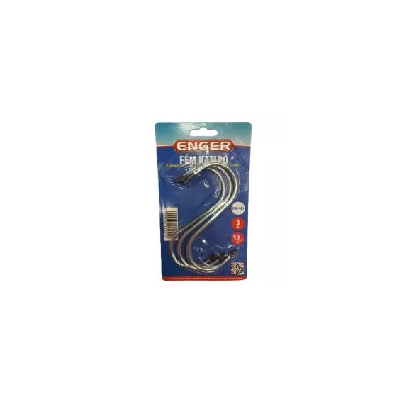 Kampó fém S 12,5cm 3db-os