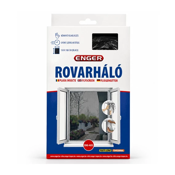 Rovarháló 150x180cm tépőzárral
