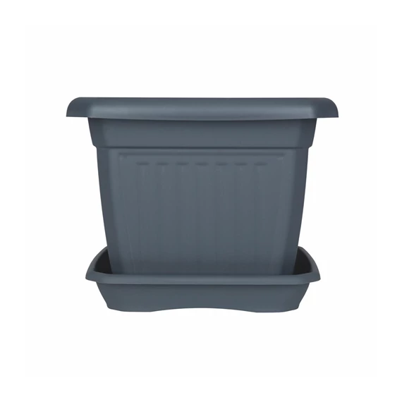 Szögletes cserép+alátét 40cm antracit