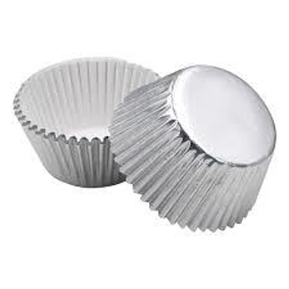 Muffin papír 50db-os ezüst  CZ0008