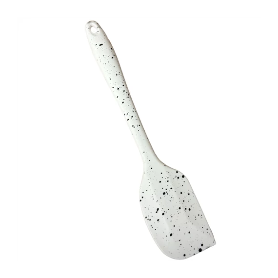 Szilikon spatula fekete-fehér pöttyös