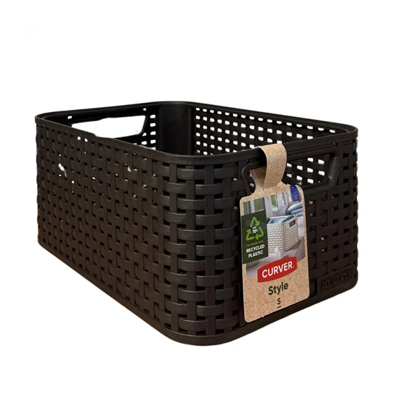 Műanyag rattan kosár 5L barna CU684