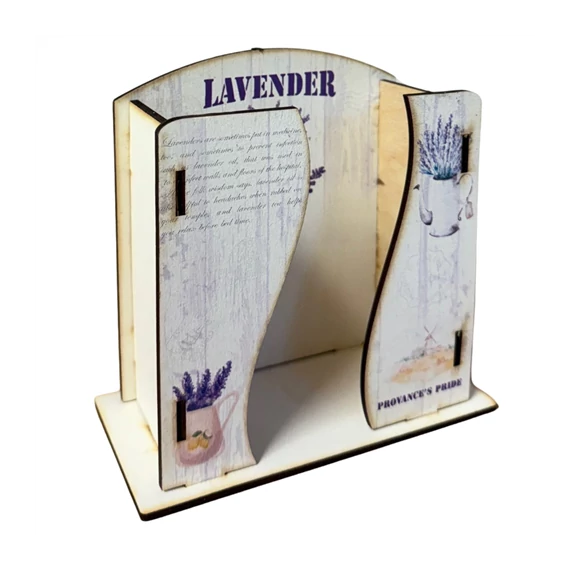 Fa papír zsebkendőtartó asztali