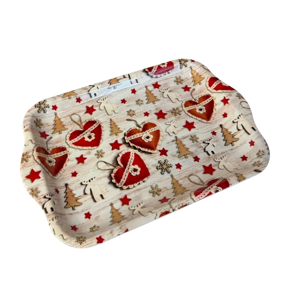 Karácsonyi műanyag tálca