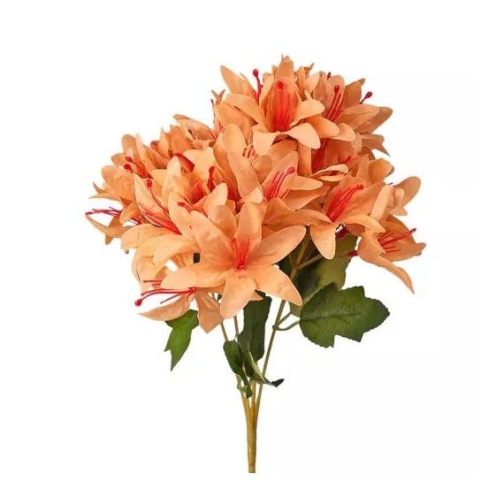 Selyemvirág csokor, 5 ágú, 29cm magas - Bézs   LD012-01