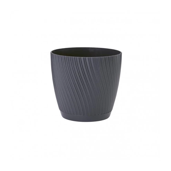 Virágcserép 19cm Mika antracit   FP-4570-014